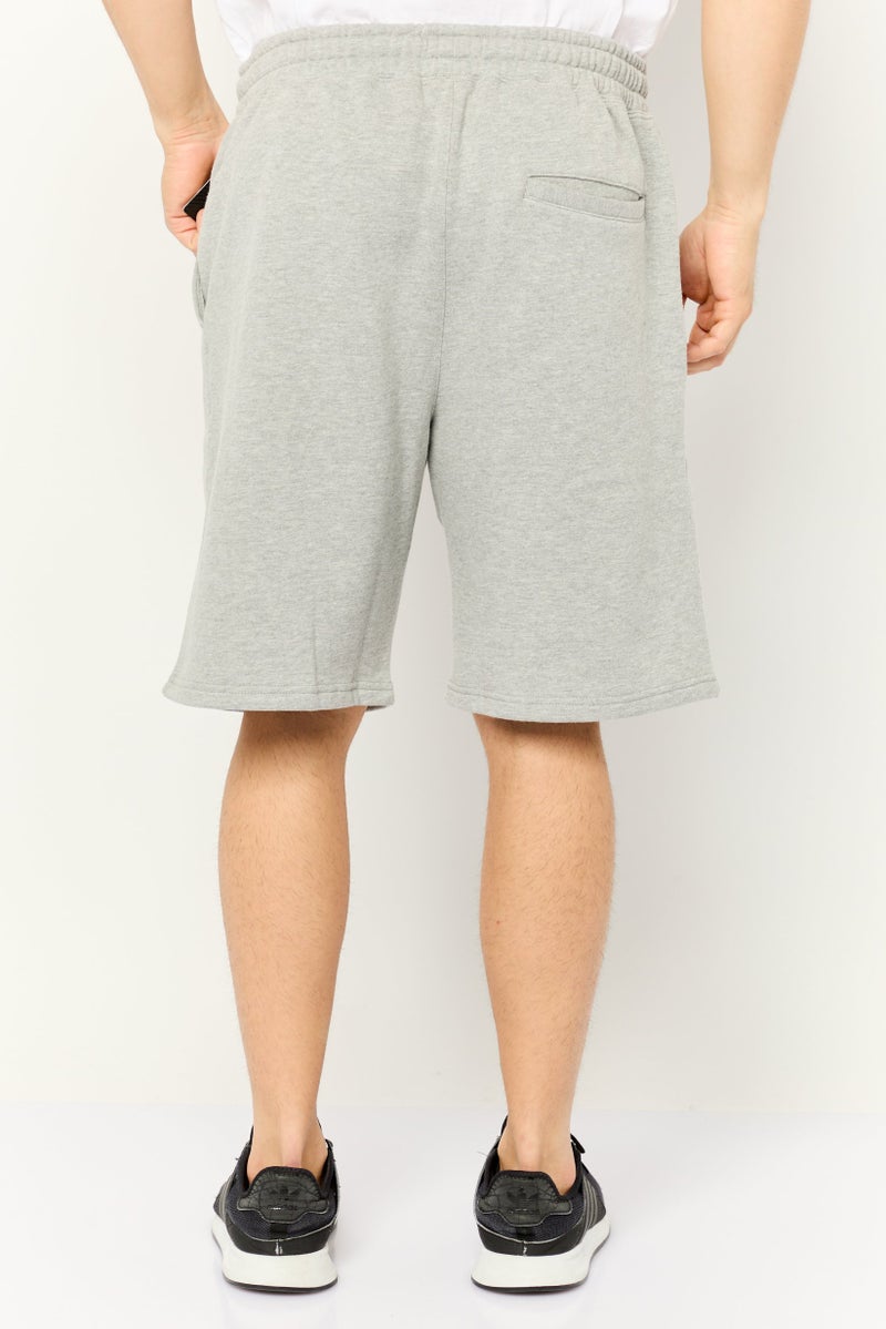 Prince Men Embroidered Logo Basic Shorts, Heather Grey - Image 4